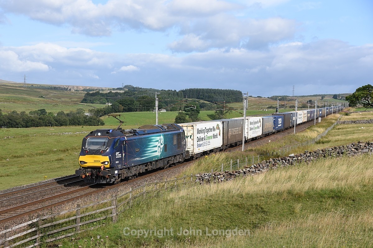 JL - 14.8.21 88004 'Pandora' 4M27 Mossend - Daventry, Salterwath - West Coast Main Line (north to south)