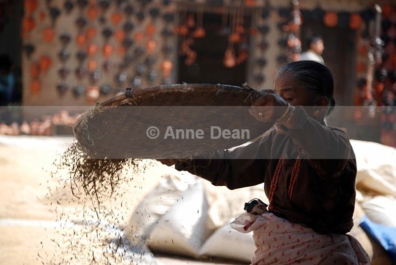Throwing rice... - Nepal