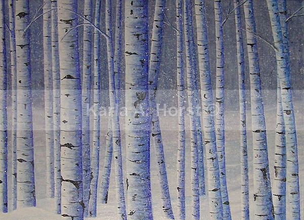 Colorado Wintertime Aspen - Original Art