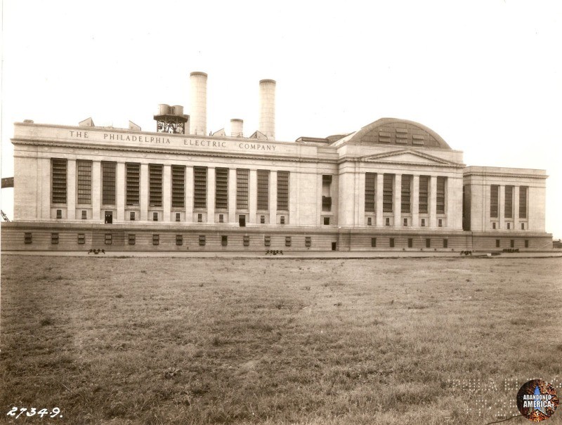Construction view July 1928 - Richmond Generating Station Historical Photographs