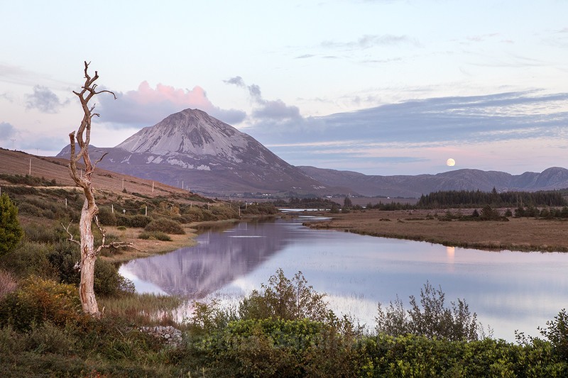 Errigal Moonrise - Ireland by Day