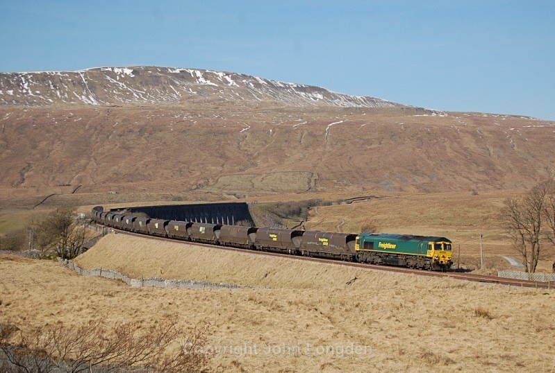 28.2.13 - 66613 6M11 Killoch - Fiddlers Ferry, Ribblehead - Ribblehead