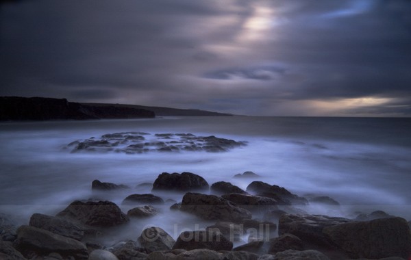 Sunset Over Galway Bay From The Burren Shoreline, Co. Clare, Ireland.