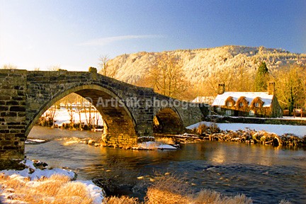 Tu Hwnt Ir bont winter C06-1-3 - Sceniks.com - Snowdonia landscape photographs by Dave O'Shea