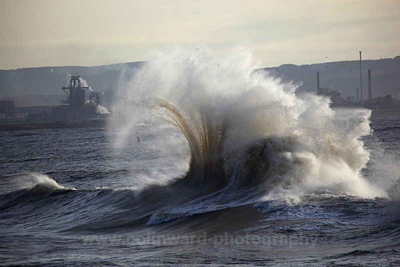 Hartlepool Headland with Redcar Steelworks in the background ref 2426 - North Yorkshire and Cleveland