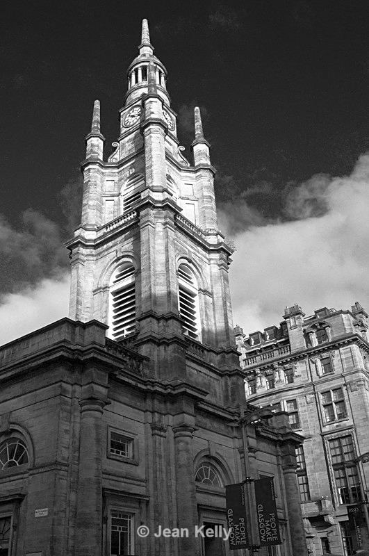St George's Tron Church, Glasgow - 4260 bw - Black and white