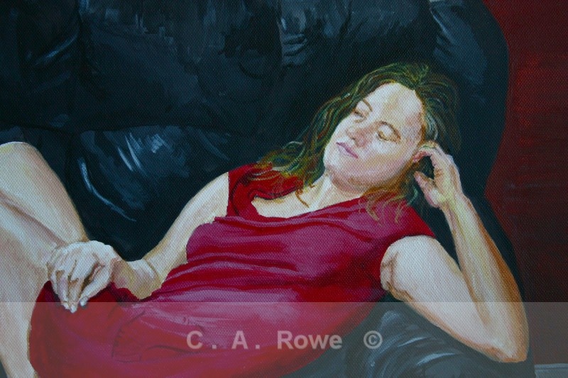 Detail from 'The Lady in Red' - Detail