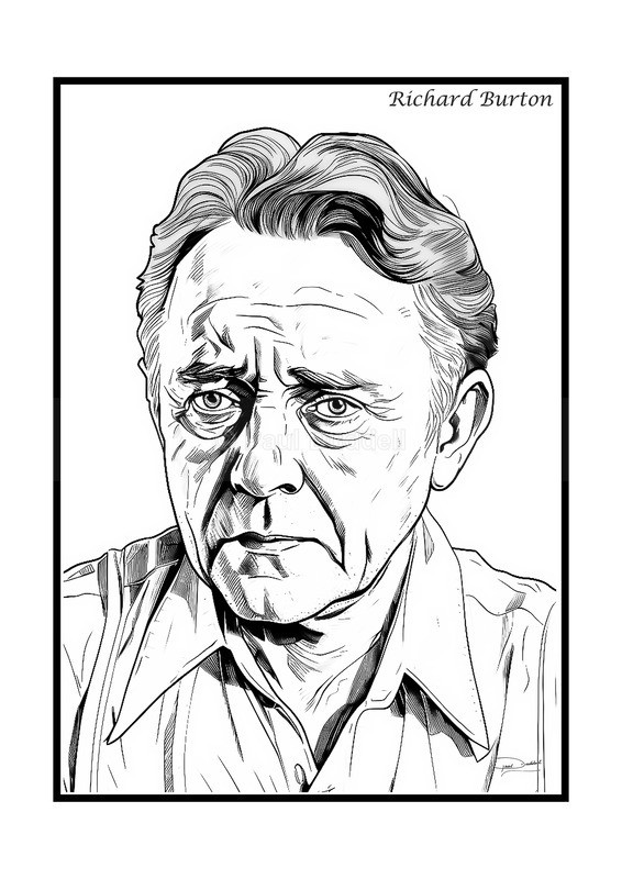 Richard Burton Film Movie Poster Fine Art Print by Paul Duddell-Whispers & Strokes