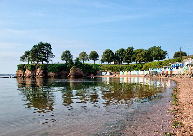 TQ199 - Early morning at Corbyn Head Beach in Torquay - Greetings Cards Torquay (See also Cockington plus Meadfoot galleries)