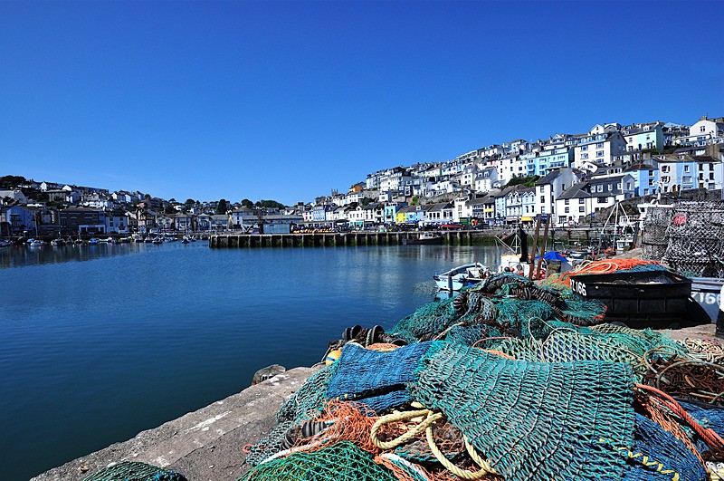Fishing nets on the Quay at Brixham Harbour