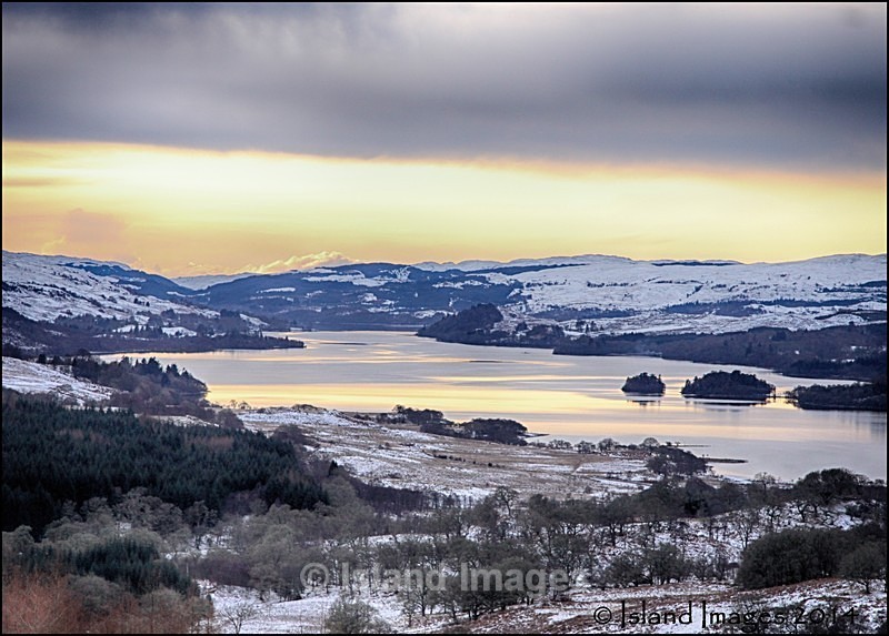 Loch Awe on a cold winter afternoon. - Water