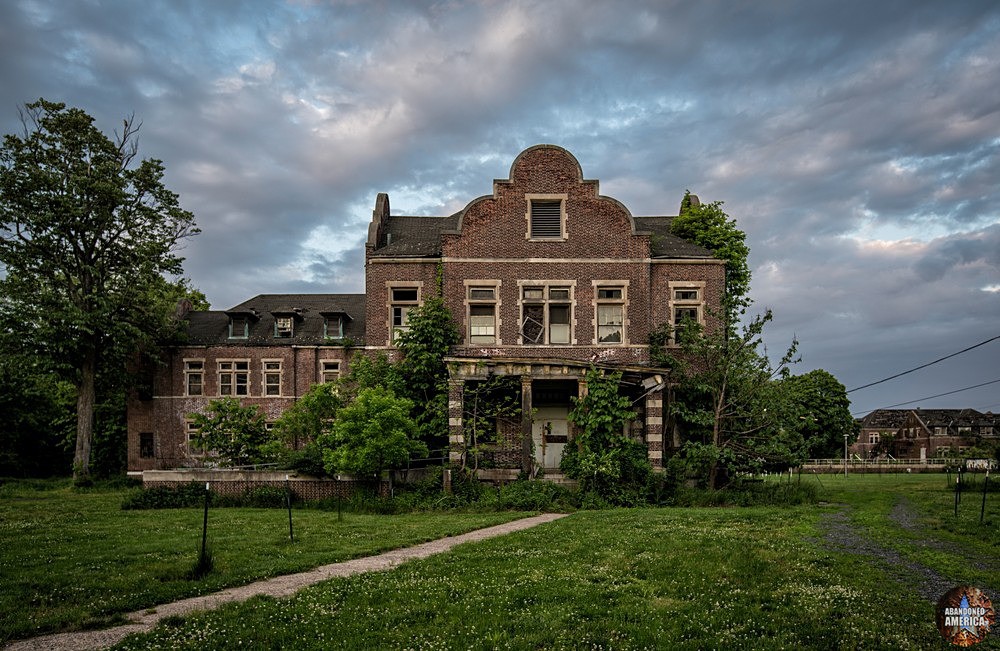 Pennhurst State School (Spring City, PA) | Limerick Hall by Night - Pennhurst State School and Hospital