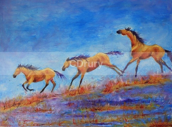 RH 03111 Feelin' Free - Horses and Cowgirls