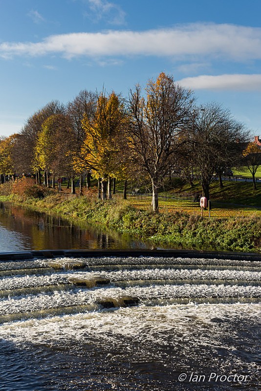 Lisburn Island Centre Weir in autumn - Autumn