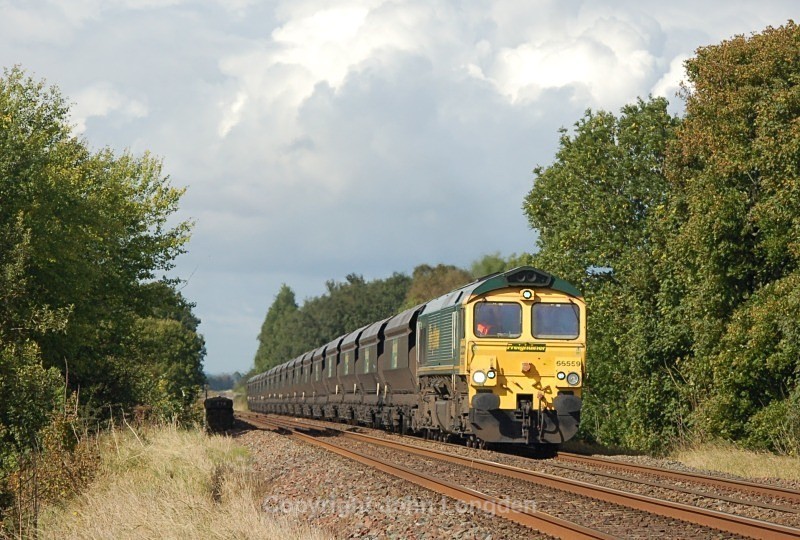 26.9.12 - 66559 6Z68 Killoch - Drax, Griseburn viaduct - Griseburn