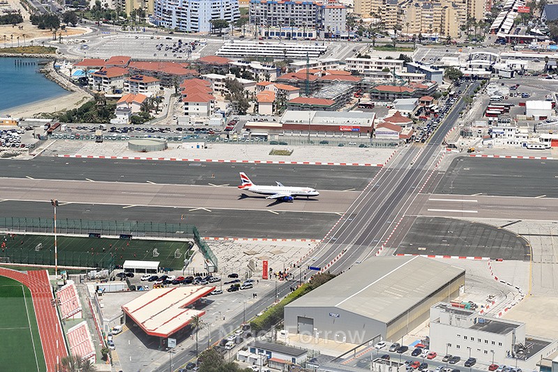 Gibraltar International Airport from the Rock - Gibraltar