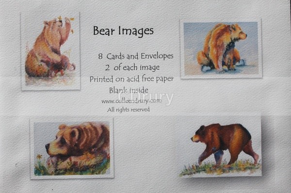 BEAR PACKAGE OF NOTECARDS - Notecard Packages (click on the image to see your options)