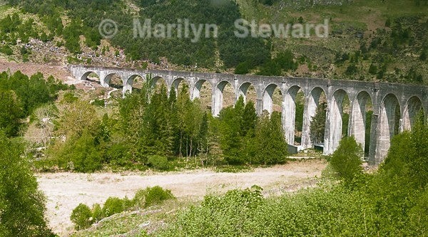Glenfinnan viaduct-from the Jacobite train-1 - Scotland