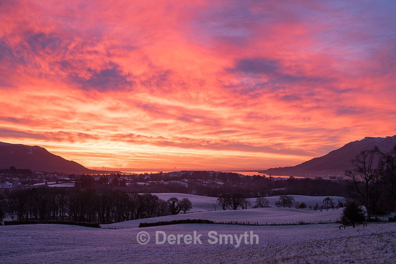Big Red Sky Over Carlingford Lough