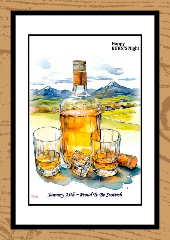 Burn's Night Watercolour Paintings - Heritage & Hearth by Artist Paul Duddell