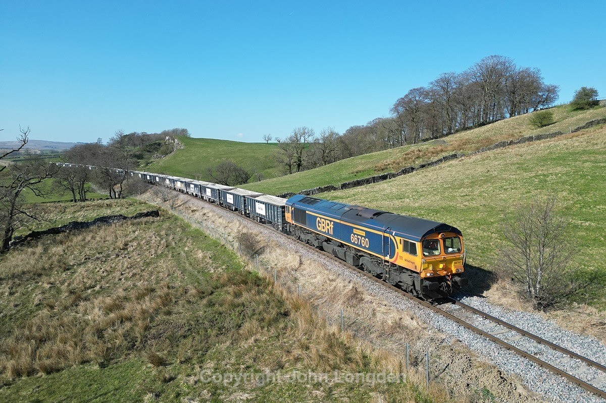 JL - 4.4.25 66760 6H97 Rylstone - Peterborough, nr Scalehouse - Latest shots