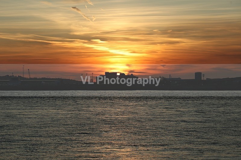 Sunset over the Mersey - Liverpool