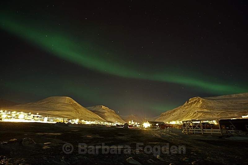 Northern light over Longyearbyen 5118 - Polar night