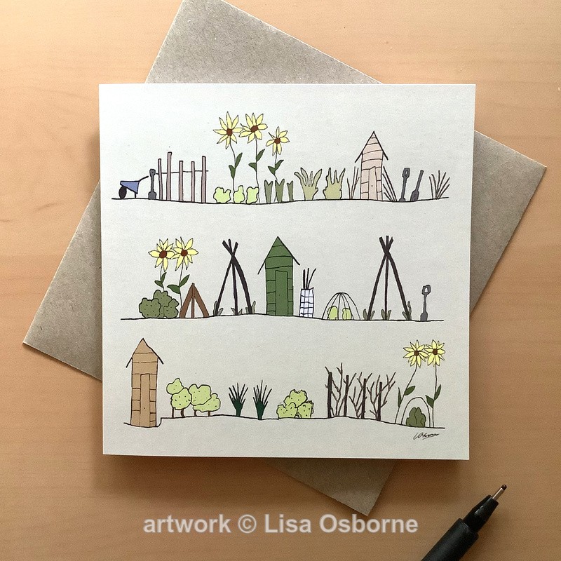 Allotments greetings card - Cards