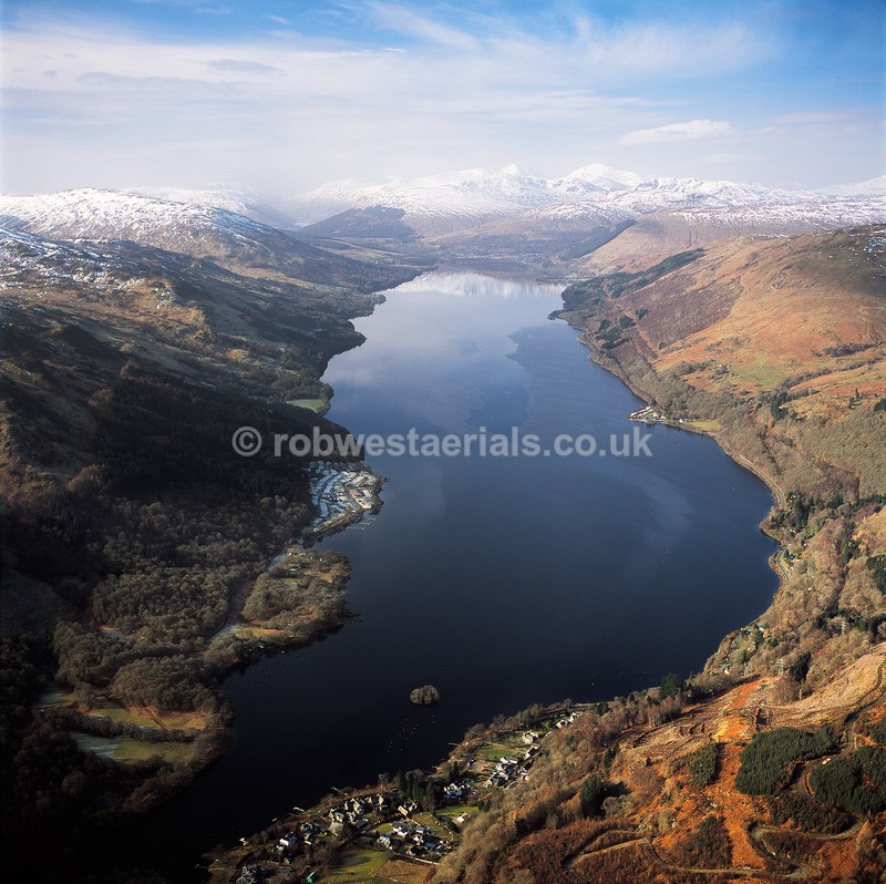 A00730GX2 Loch Earn from above St Fillans 21-02-2018 - Settlements, infrastructure and attractions