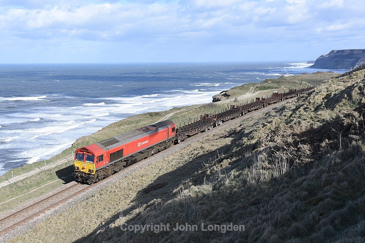 JL - 5.4.21 66114 6N53 Skinningrove - Tees Yard, Hunts Cliff - Teesside (west to east)