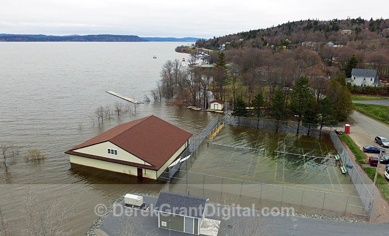 Renforth Tennis Club Spring Flood 2018 NB Canada - Extreme Weather