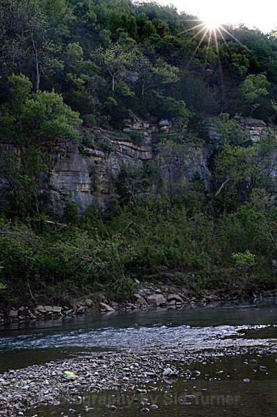 Light Over the Bluff - Waterfalls and Streams