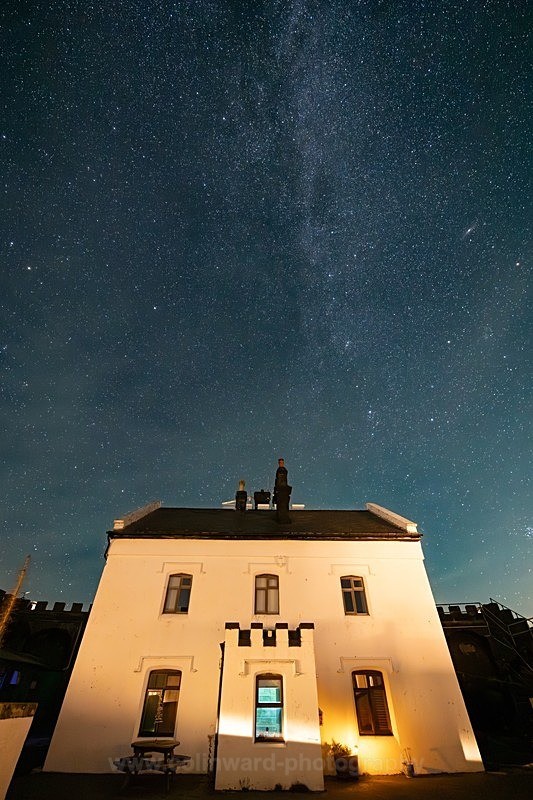 Milky Way over Lynus Point Lighthouse, Anglesey.  ref 2618 - North Wales