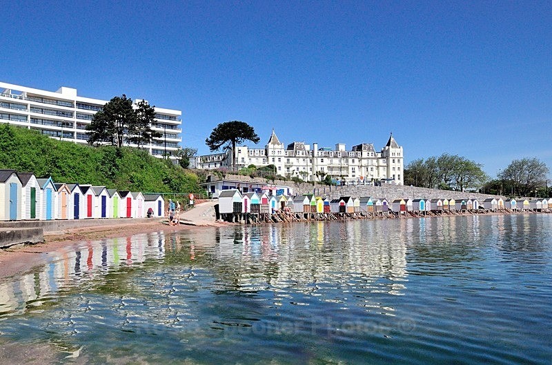 Early morning Reflections at Corbyn Head Cafe and Beach Huts copy - Torquay See separate galleries for Cockington, Meadfoot and Anstey's Cove