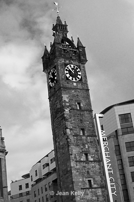 Tolbooth Steeple, Glasgow - 4288 bw - Black and white