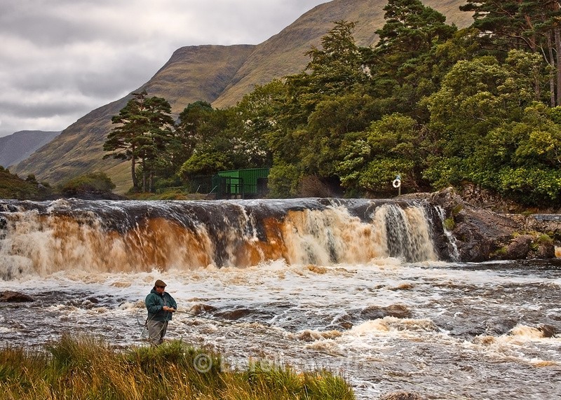 Salmon Fishing At Aasleagh Falls
