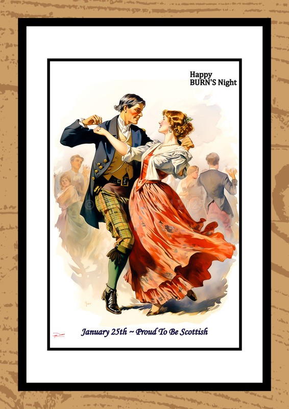 Burn's Night Watercolour Paintings - Heritage & Hearth by Artist Paul Duddell