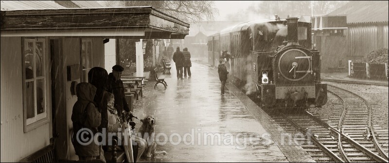 WLLRThe 1530 for Welshpool waits at Llanfair for the Earl to run round - The Welshpool & Llanfair Light Railway