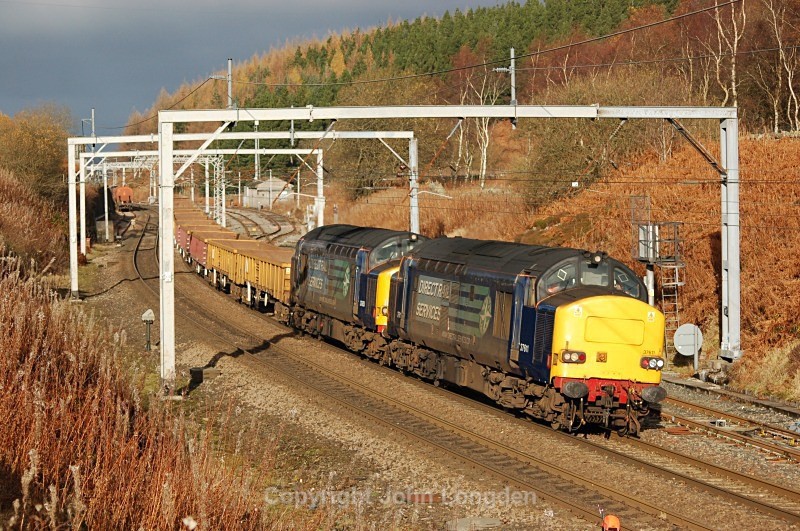 20.11.13 - 37611 & 37605 6C27 Carlisle - Shap, Shap Summit - West Coast Main Line (north to south)