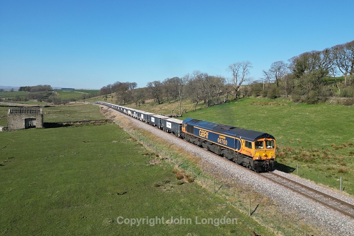 JL - 4.4.25 66760 6H97 Rylstone - Peterborough, nr Scalehouse - Latest shots