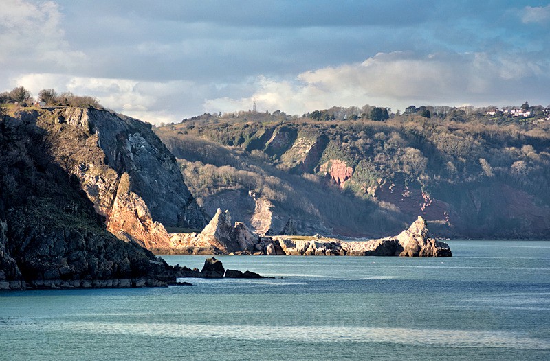 Long Quarry Point at Anstey's Cove viewed from Hope's Nose - Anstey's Cove and Redgate