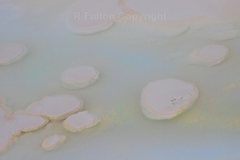 Geyser Detail in Mist - Yellowstone