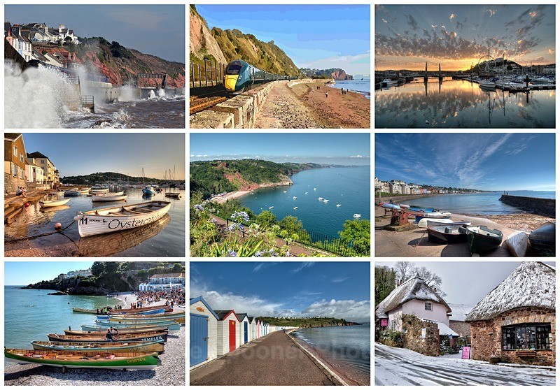 Large A5 Postcard South Devon Views - Large Postcards A5