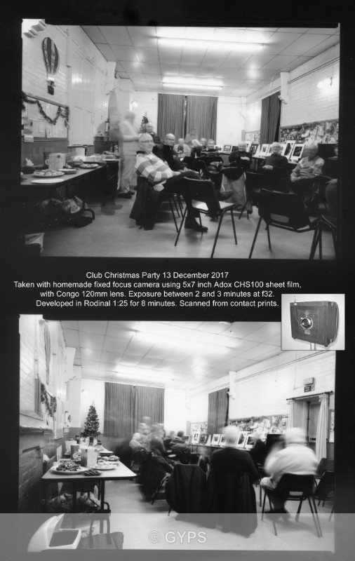 Club Christmas Party, December 2017, Large Format Film Negative - Club Evenings