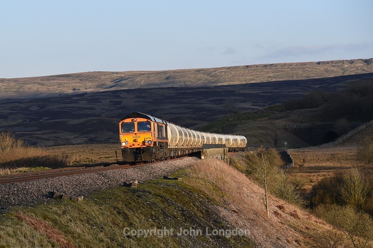 JL - 14.4.21 66723 6C00 Clitheroe - Carlisle, Lunds - Lunds - Northbound