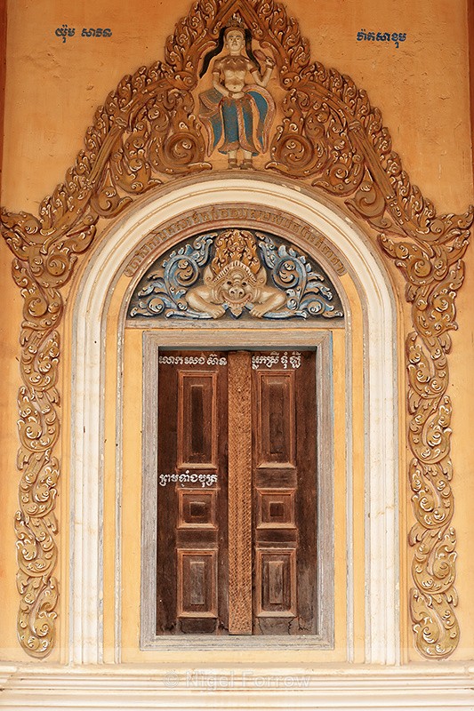Door at Wat Kandal, Battambang, Cambodia - Cambodia