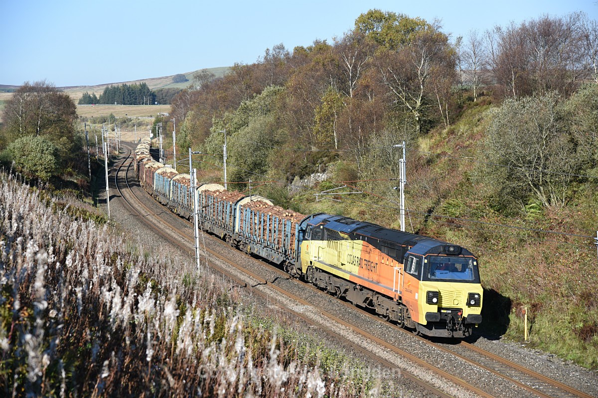 JL - 10.10.18 70817 6J37 Carlisle - Chirk, Greenholme - West Coast Main Line (north to south)