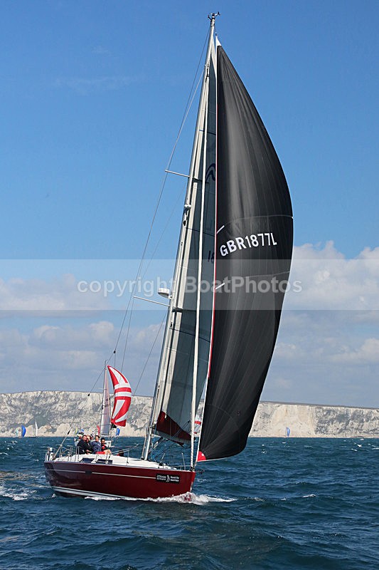 150627 LITTLE MINX GBR1877L - HANSE 400 WT7A5852_A - ROUND THE ISLAND RACE - SATURDAY 27th JUNE 2015