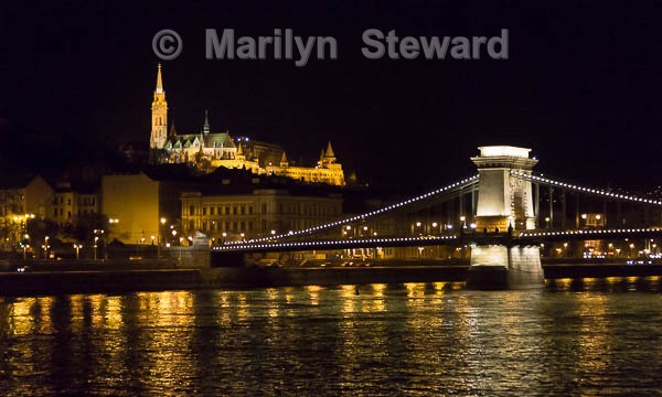 Chain bridge at night - Budapest to Amsterdam