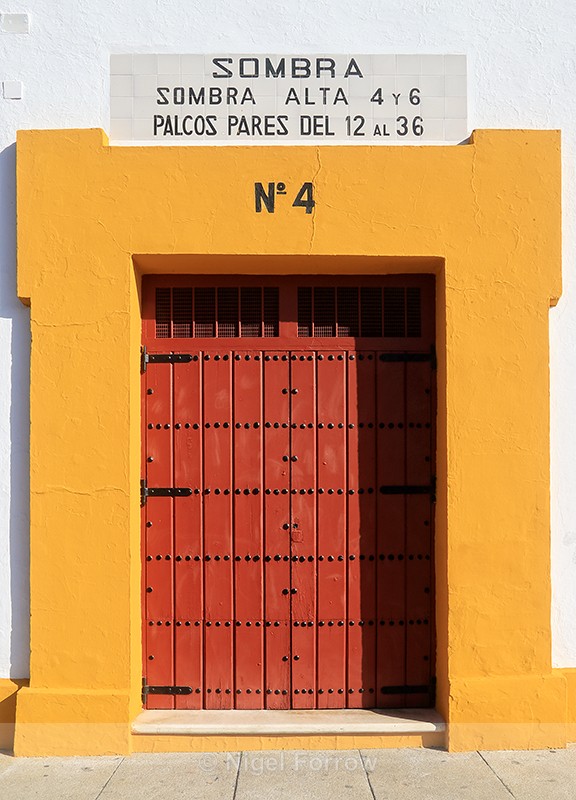 Spectator Entrance Door, Seville Bullring, Spain - Seville, Spain